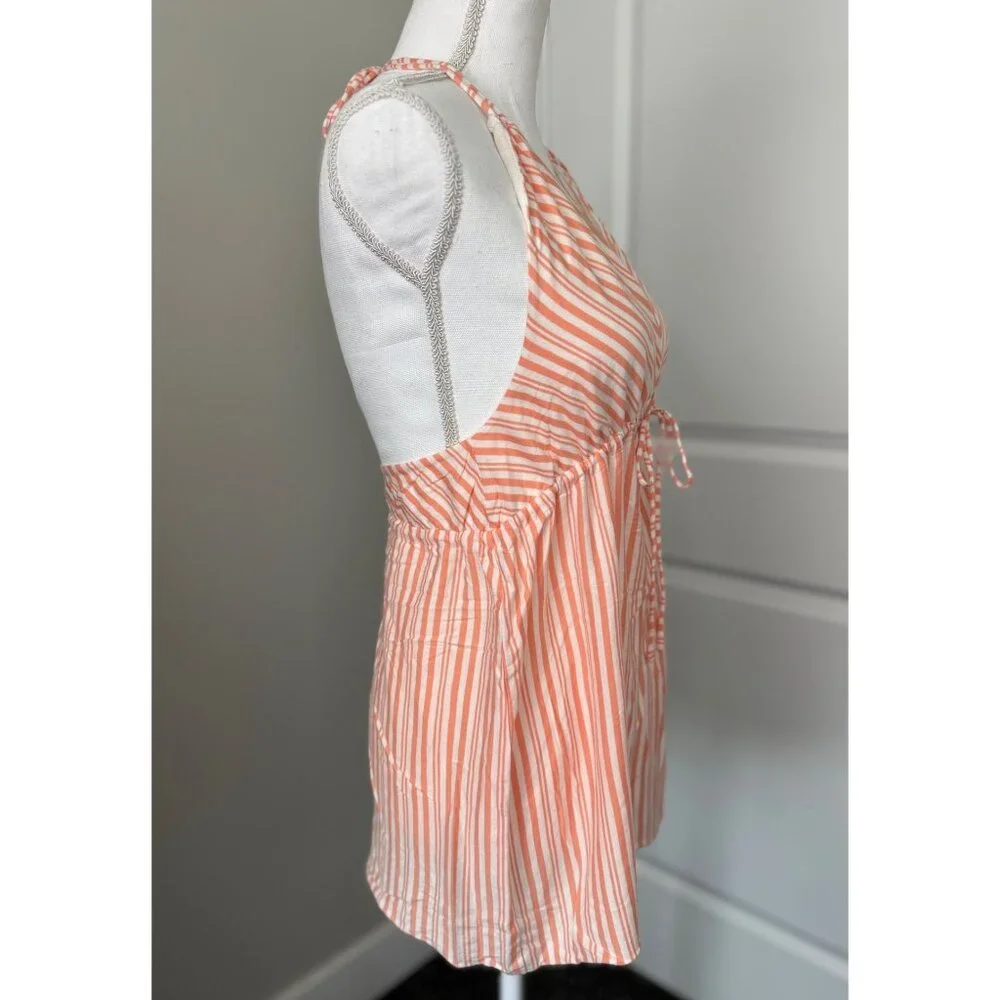 J.Crew Womens Melon Striped Halter Top NWT Size S 60% Cotton 40% Modal Elastic W - Picture 2 of 15